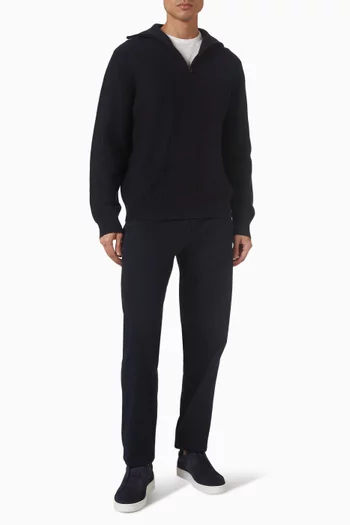 سترة هيرلوم شيكر بسحّاب قصير قماش منسوج