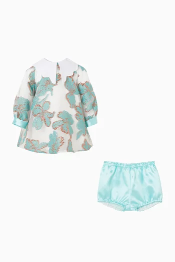 Long Sleeved Shift Dress & Bloomers