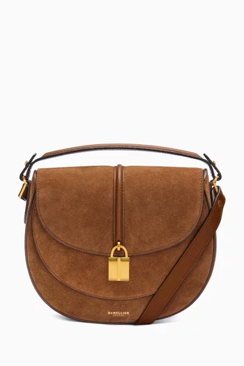 Siena Saddle Bag in Suede