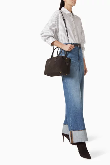 The Midi Stockholm tote Bag in Suede