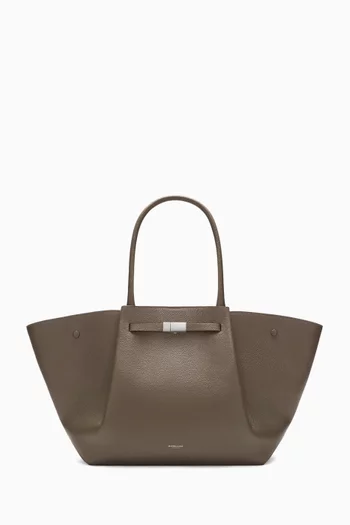 New York Large Tote Bag in Grained Leather