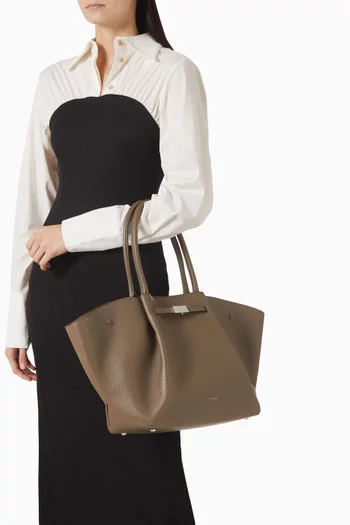New York Large Tote Bag in Grained Leather