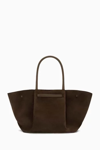 Large New York Tote Bag in Suede