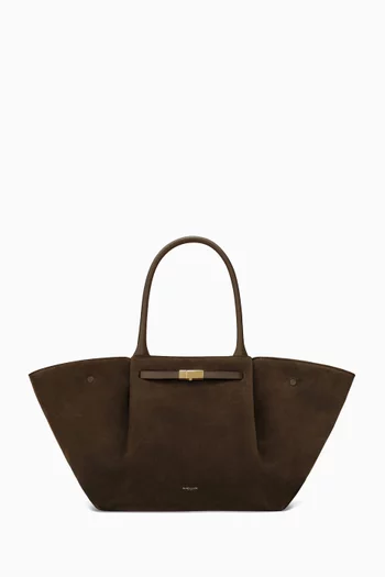 New York Large Tote Bag in Suede