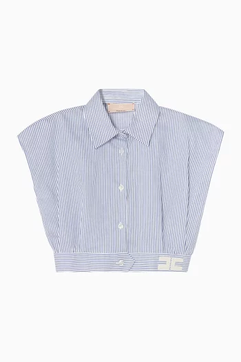 قميص بولو بأكمام منفوخة