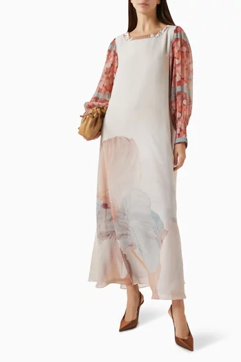 Printed Dress in Silk