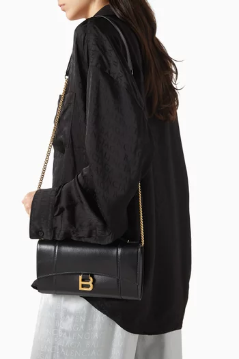 حقيبة بوشيت اورجلاس بسلسلة جلد عجل