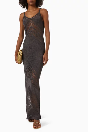 فستان بيوليو طويل منسوج