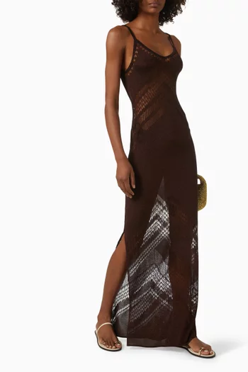 فستان بيوليو طويل منسوج