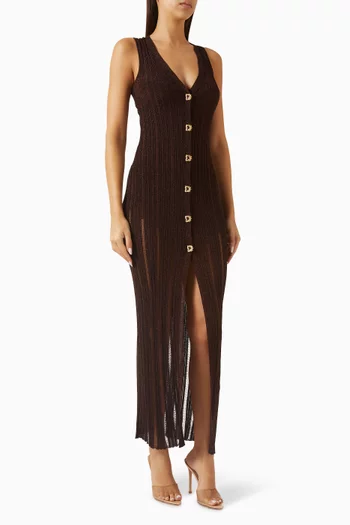 Biot V-neck Maxi Dress in Knit