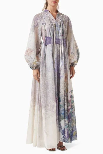 Lavine Belted Dress in Lurex Linen