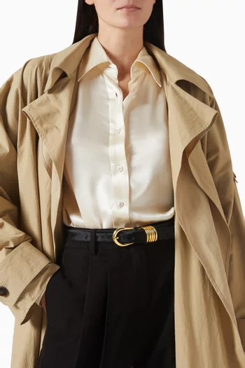 حزام هوليهوك كافالينو جلد شعر مهر