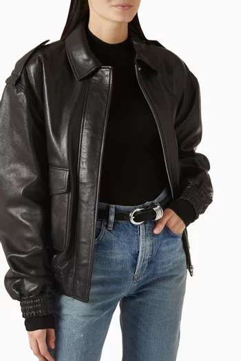 حزام هوليهوك كافالينو جلد شعر مهر