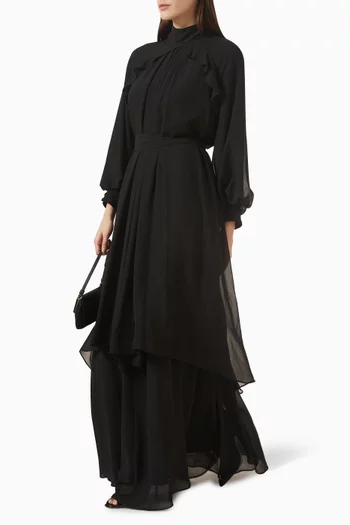 Connie Ruffle Dress in Chiffon