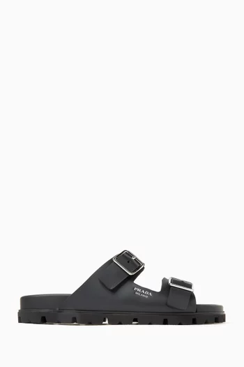 Logo Slides in Rubber