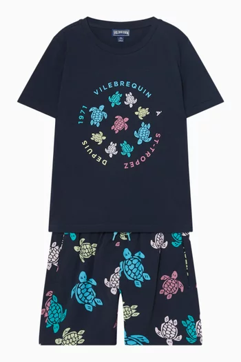 شورت سباحة بنقشة سلاحف