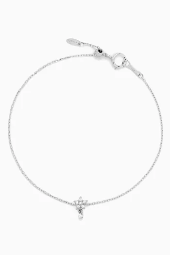 Star Pavé Diamond Bracelet in 18kt White Gold