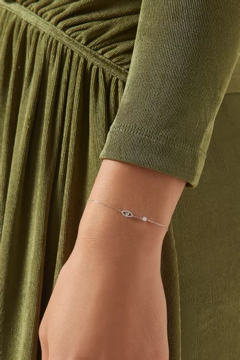Eye Diamond Bracelet in 18kt White Gold