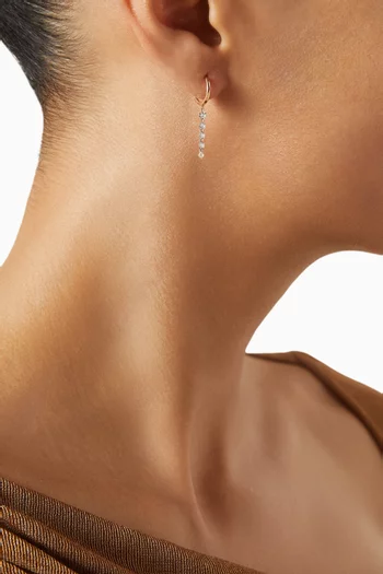 Circle Diamond Hoop Single Earring in 18kt Rose Gold