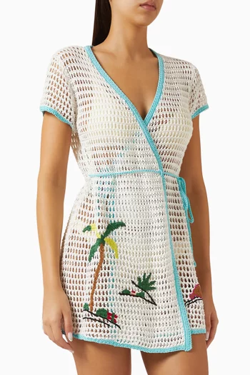 Spritz Wrap Dress in Cotton-knit