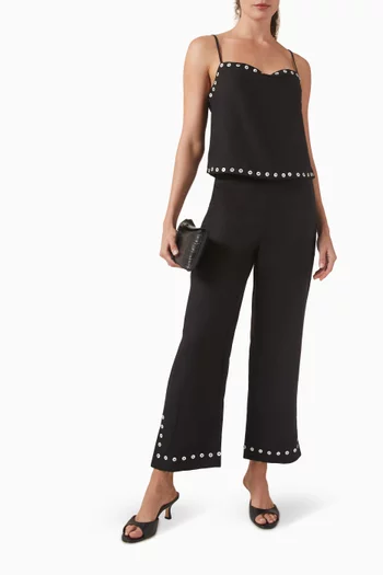 بلوزة كيرا بلا أكمام مزيج كتان