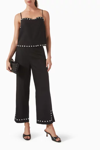 بنطال بيها قصير مزيج كتان