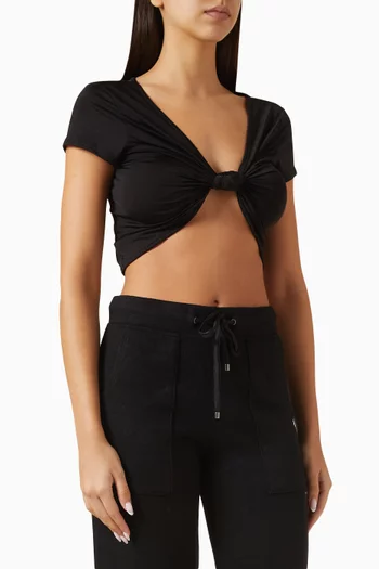 Knot Cropped Top in Jersey