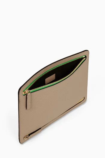 حافظة بسحّابات متعددة جلد باناما