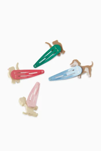 Cats & Dogs Hair Clips, Set of 4