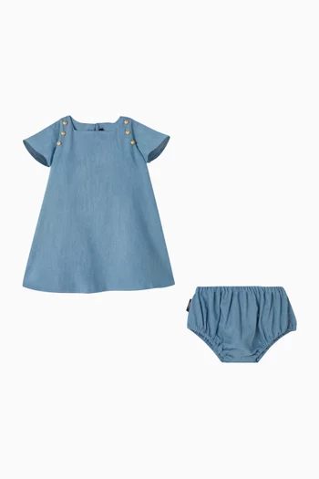 Short Sleeve Dress in Denim