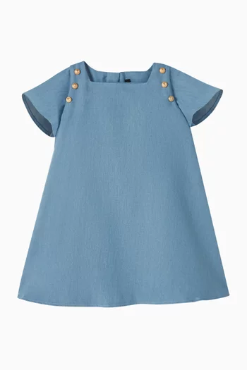 Short Sleeve Dress in Denim