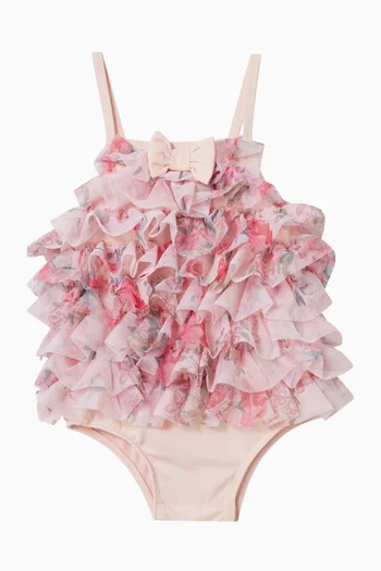 Minnow Ruffled Swimsuit in Tulle