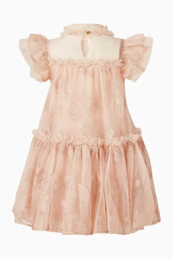 فستان ماريتا مطرز بزهور بارزة