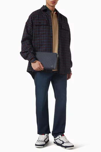 حقيبة صغيرة قنب سوبريم بنقشة شعار حرفي GG‏