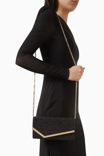 Emmie Clutch Bag in Glitter Leather