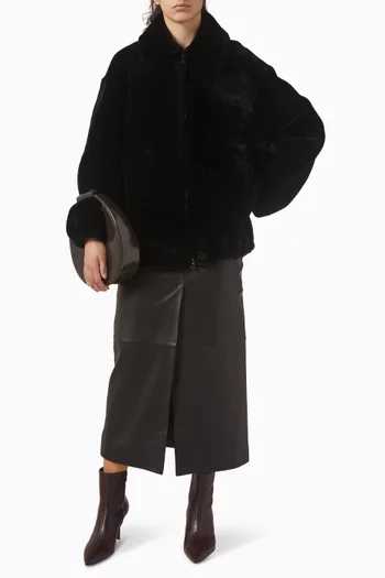 جاكيت بومبر فرو ناعم