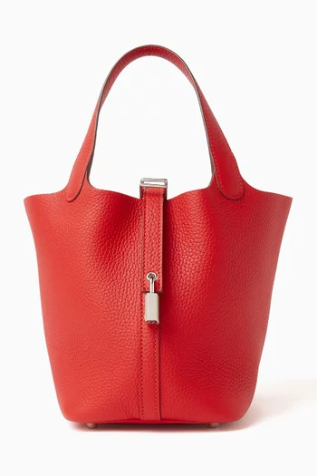 Unused Picotin 18 Bag in Clemence Leather