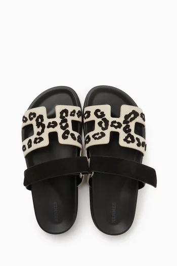 Unused Chypre Sandals in Tufted Suede Leather, EU 39