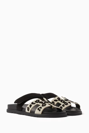 Unused Chypre Sandals in Tufted Suede Leather, EU 39