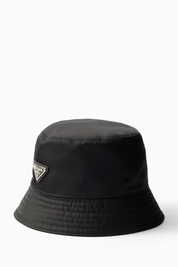 Triangle Logo Bucket Hat in Re-Nylon