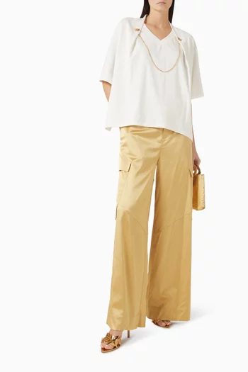 تي شيرت سيلفي بقصة فضفاضة