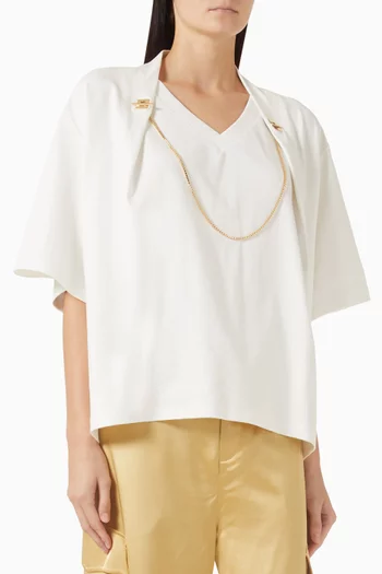 تي شيرت سيلفي بقصة فضفاضة