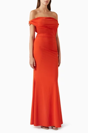Isolde Off-shoulder Dress in Jersey
