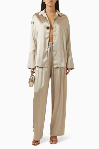 Alessia Jewel Top in Satin