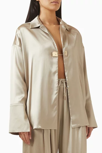 Alessia Jewel Top in Satin