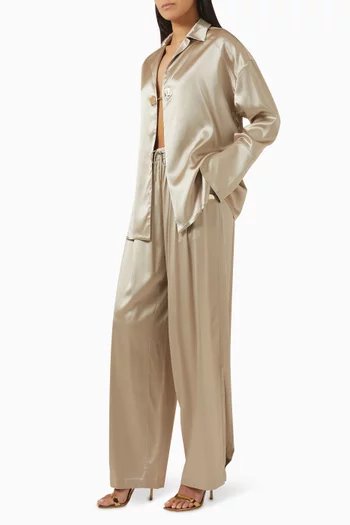 Sana Wide-leg Pants in Satin