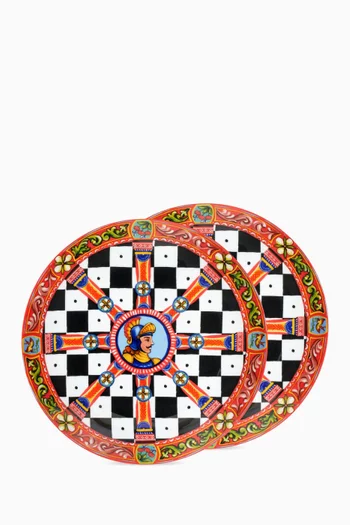 Cavaliere Dinner Plates in Porcelain, Set of 2