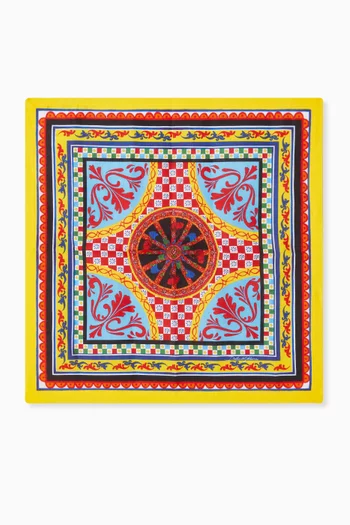 طقم مفرش ومنديل كاريتو كتان