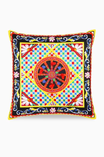 Small Carretto Foulard Print Cushion