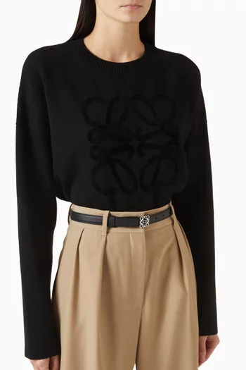 Anagram Belt in Calfskin